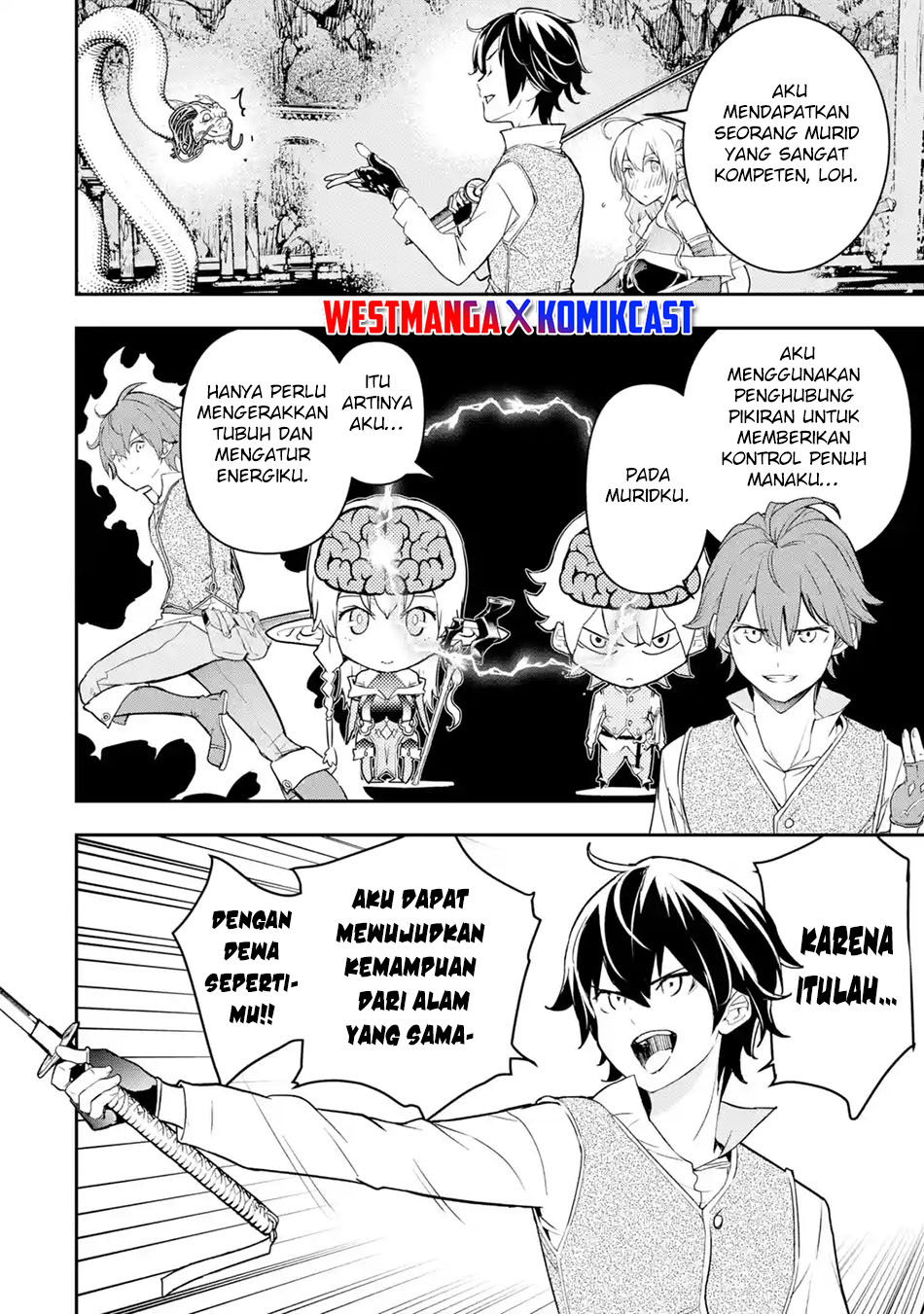 Rakudai Kenja Gakuin no Musou ~ Nidome no Tensei, S Rank Cheat Majutsushi Boukenroku Chapter 13.6 Bahasa Indonesia